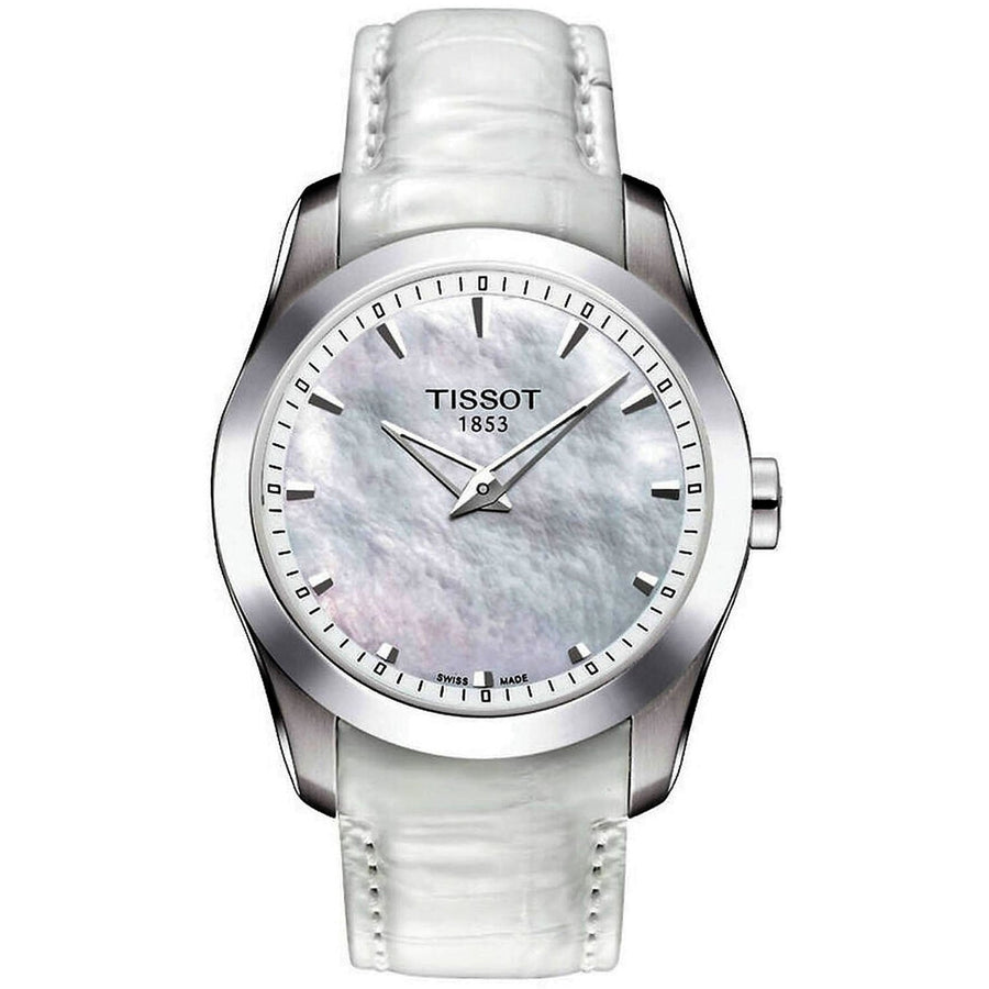 Tissot Couturier Womens Mother of Pearl Dial Stainless Steel Leather Watch T03524616 Image 1