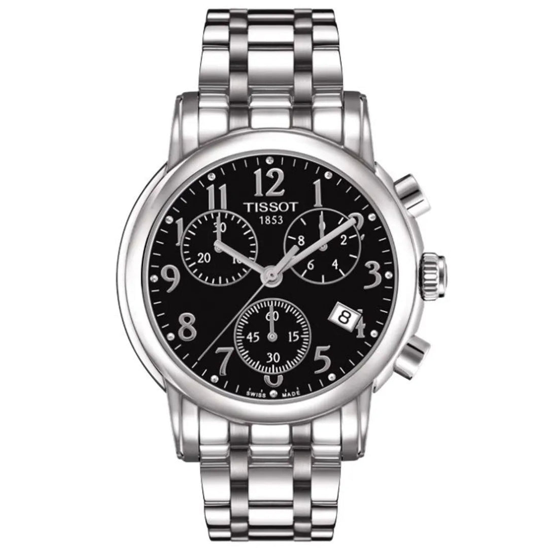 Tissot Womens T-Classic Black Dial Quartz Watch T0502171105200 Stainless Steel Image 1