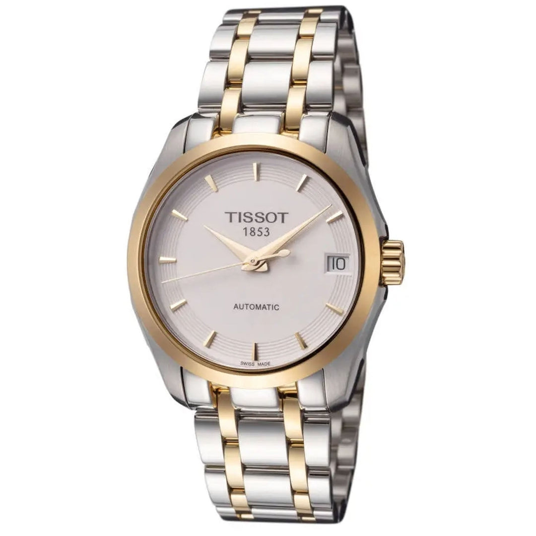 Tissot Couturier Womens Watch Stainless Steel White Dial T0352072201100 30M Image 1