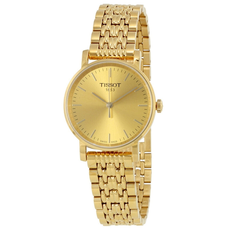 Tissot Womens T-Classic Everytime Gold Dial Watch - T1092103302100 Image 1