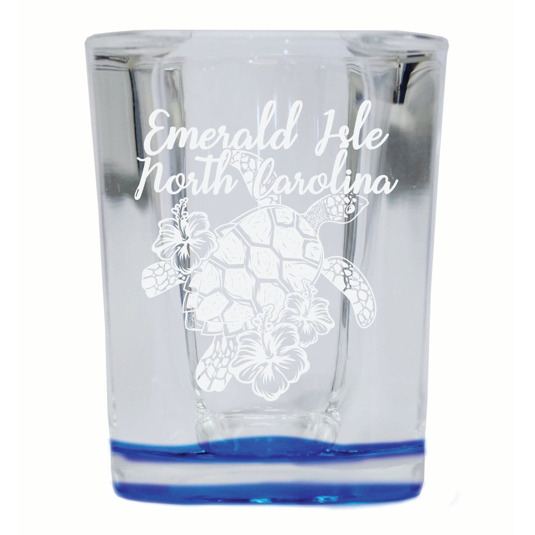 Emerald Isle North Carolina Souvenir 2 Ounce Engraved Shot Glass Square Image 1