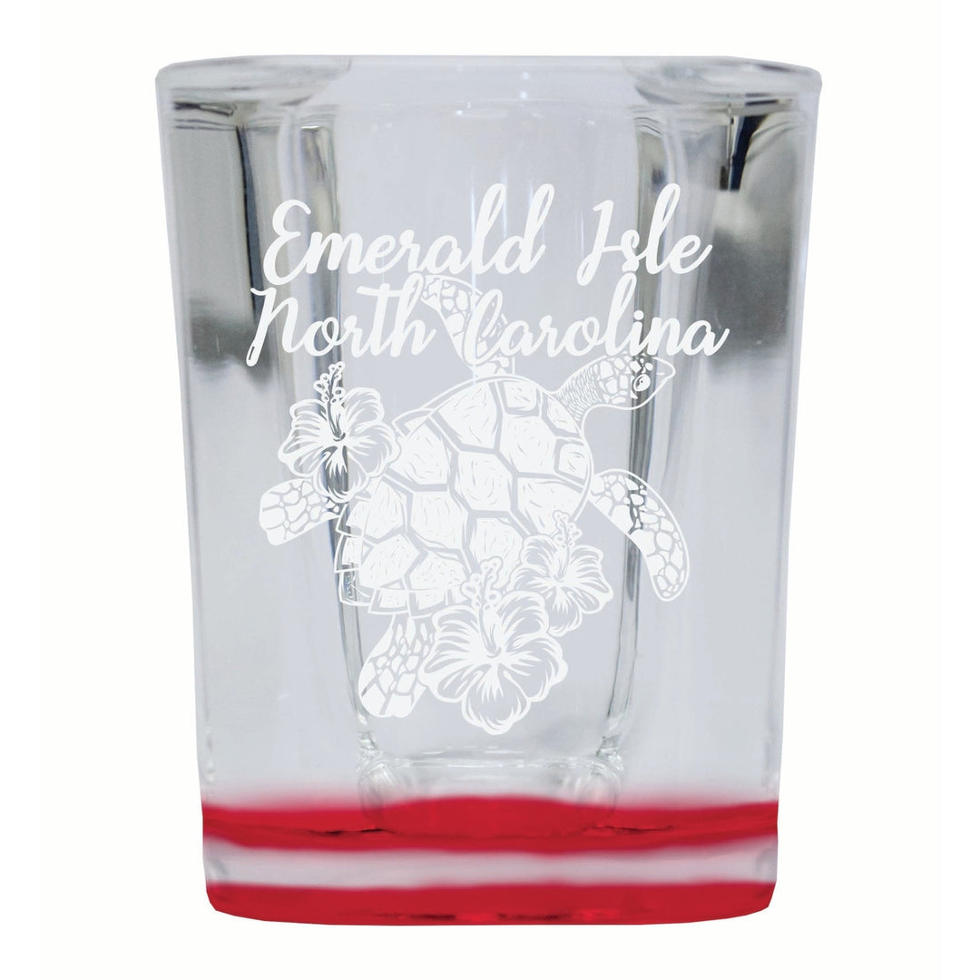 Emerald Isle North Carolina Souvenir 2 Ounce Engraved Shot Glass Square Image 2