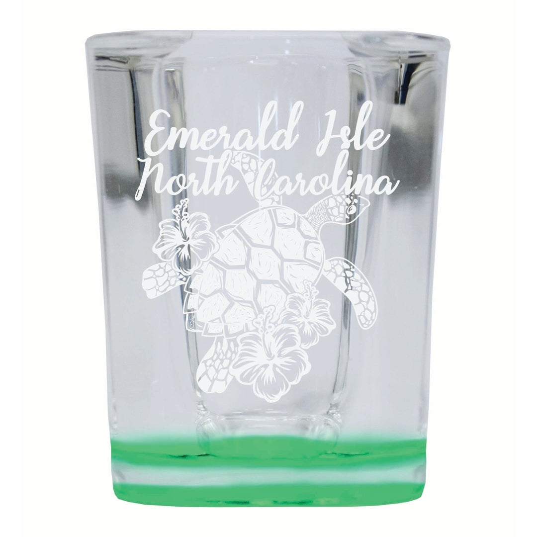 Emerald Isle North Carolina Souvenir 2 Ounce Engraved Shot Glass Square Image 3