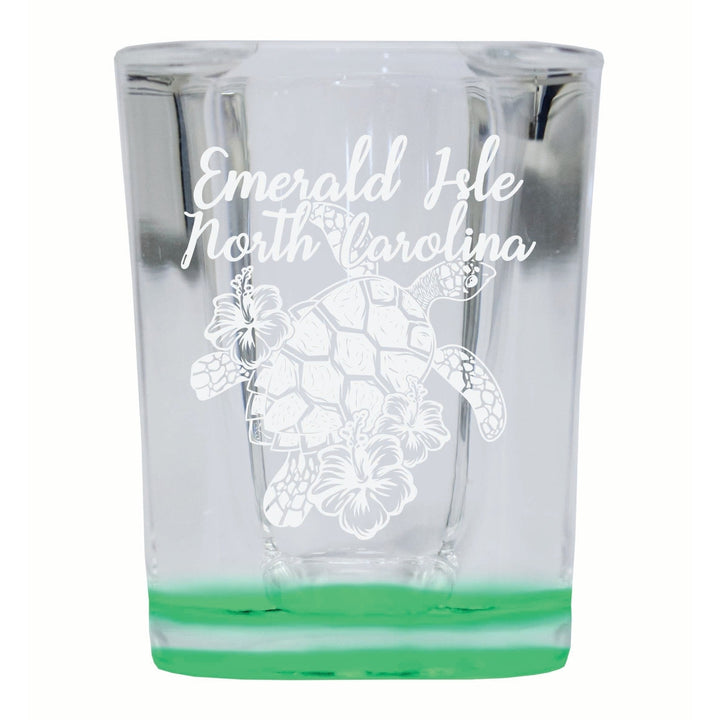 Emerald Isle North Carolina Souvenir 2 Ounce Engraved Shot Glass Square Image 3