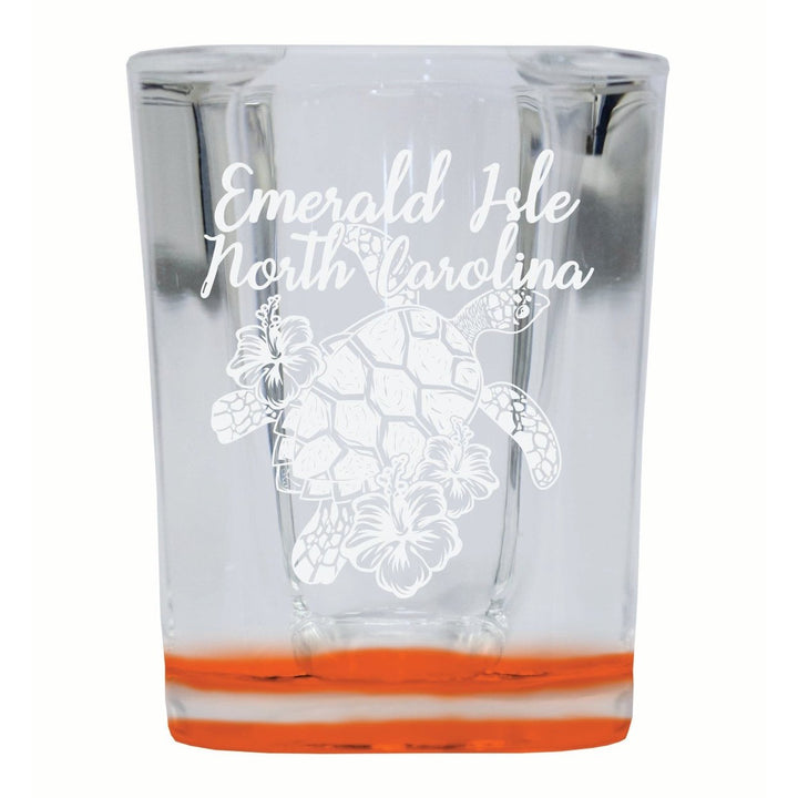 Emerald Isle North Carolina Souvenir 2 Ounce Engraved Shot Glass Square Image 1