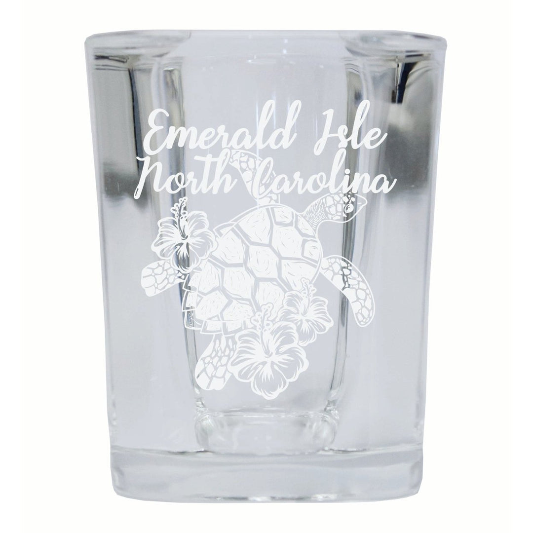 Emerald Isle North Carolina Souvenir 2 Ounce Engraved Shot Glass Square Image 4