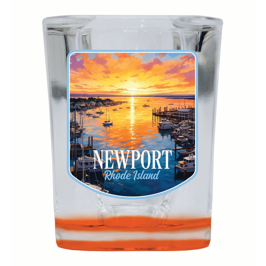 Newport Rhode Island Sunset over the Bay Design Souvenir 2 Ounce Shot Glass Square Image 1