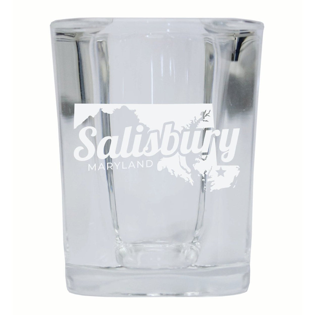 Salisbury Maryland Souvenir 2 Ounce Engraved Shot Glass Square Image 1