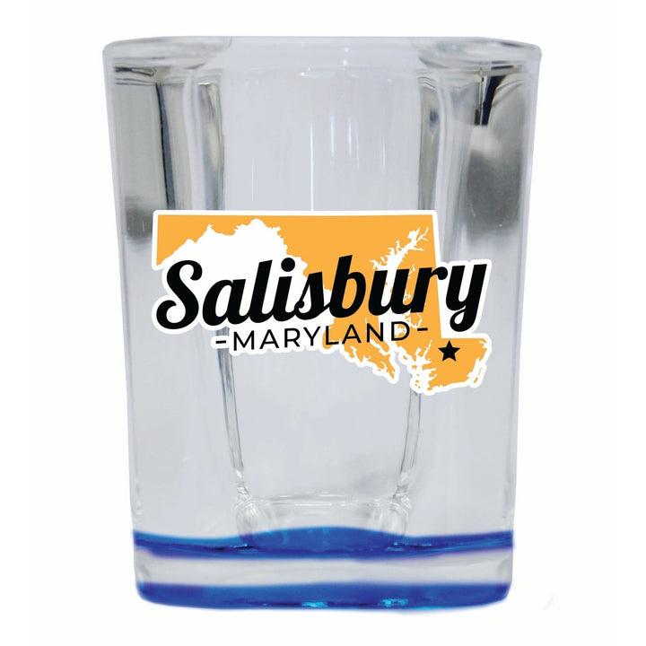 Salisbury Maryland State Shape Design Souvenir 2 Ounce Shot Glass Square Image 1