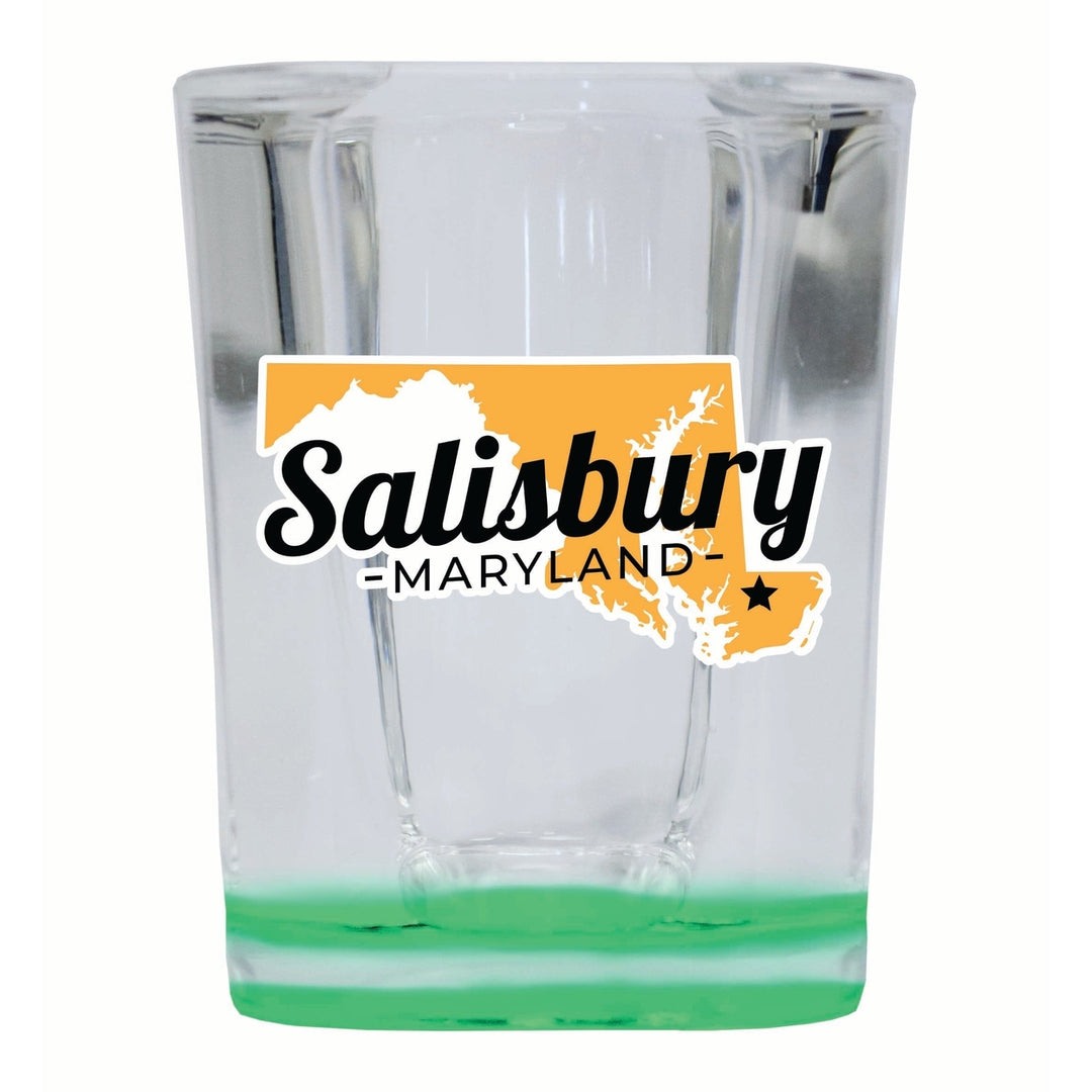 Salisbury Maryland State Shape Design Souvenir 2 Ounce Shot Glass Square Image 2