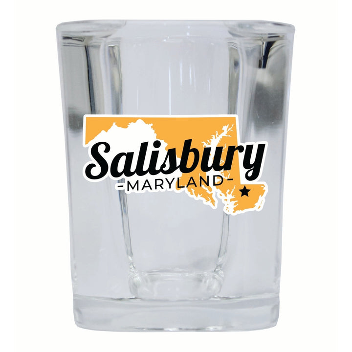 Salisbury Maryland State Shape Design Souvenir 2 Ounce Shot Glass Square Image 4