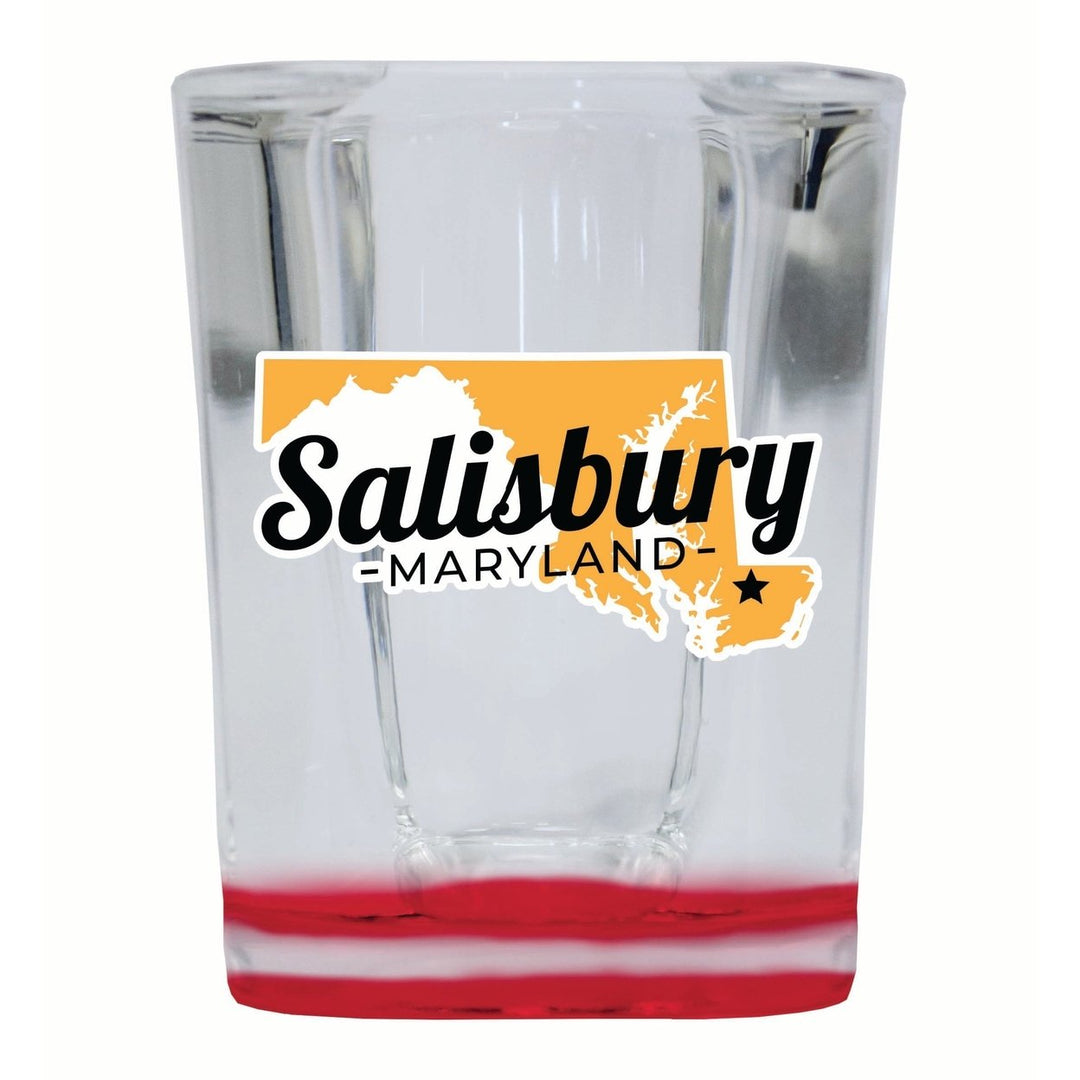 Salisbury Maryland State Shape Design Souvenir 2 Ounce Shot Glass Square Image 4