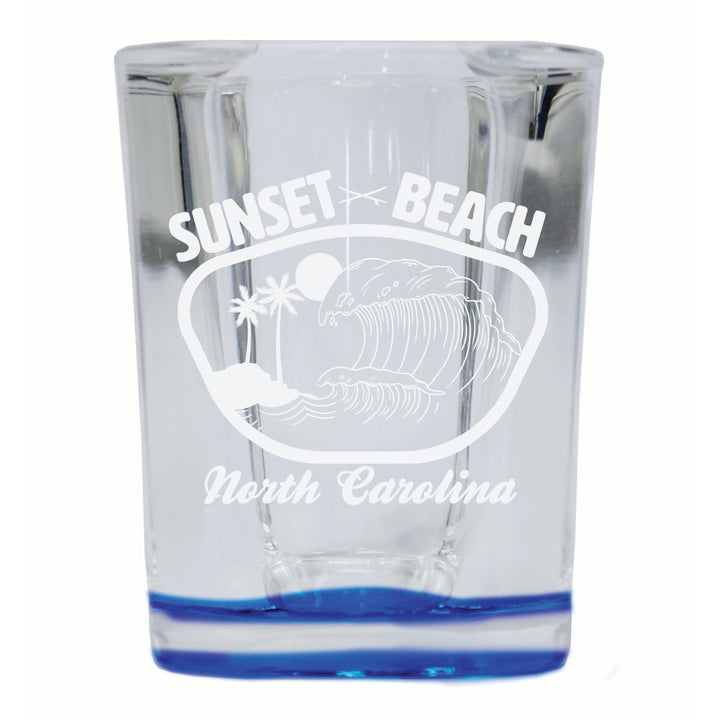 Sunset Beach North Carolina Souvenir 2 Ounce Engraved Shot Glass Square Image 2