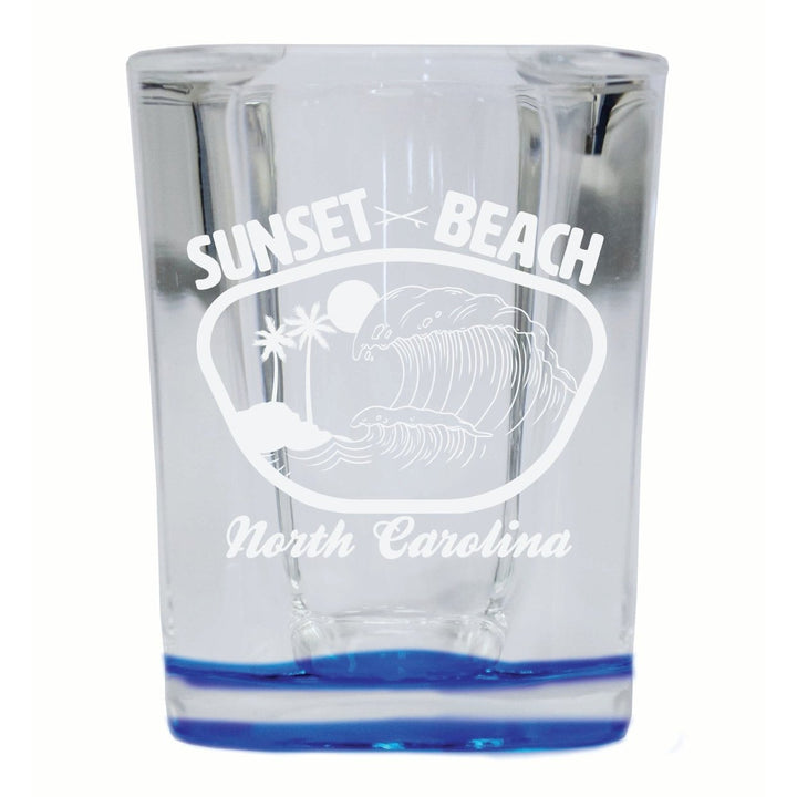 Sunset Beach North Carolina Souvenir 2 Ounce Engraved Shot Glass Square Image 1