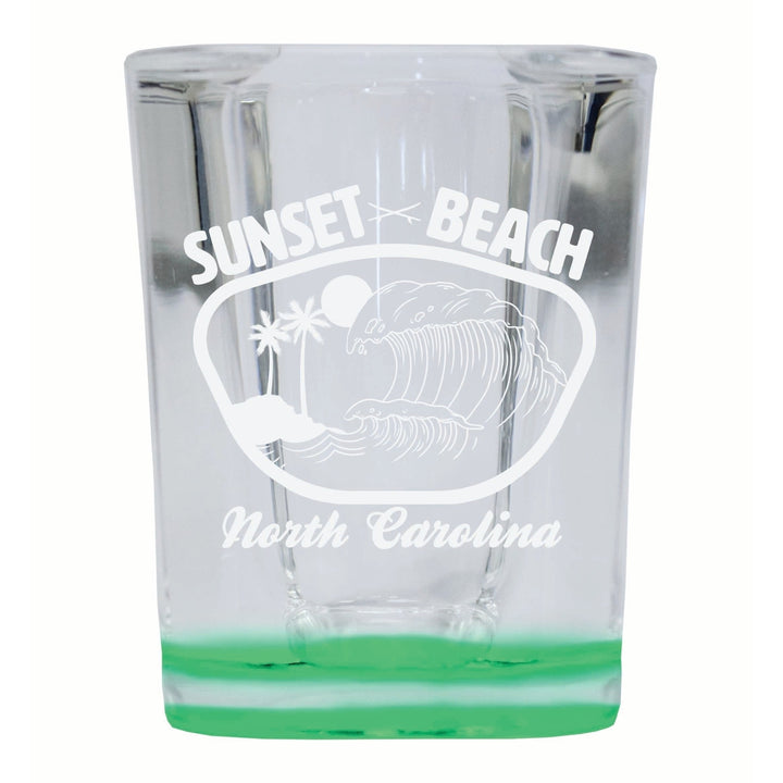 Sunset Beach North Carolina Souvenir 2 Ounce Engraved Shot Glass Square Image 3