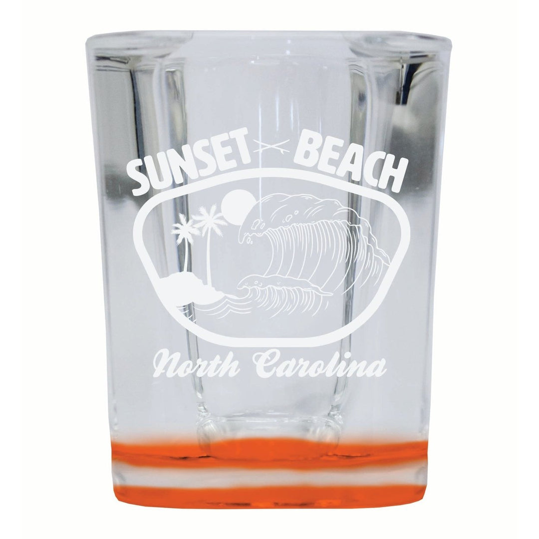 Sunset Beach North Carolina Souvenir 2 Ounce Engraved Shot Glass Square Image 4