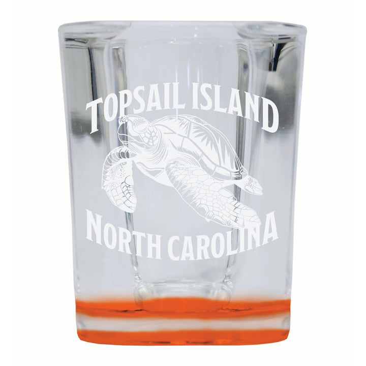 Topsail Island North Carolina Souvenir 2 Ounce Engraved Shot Glass Square Image 2