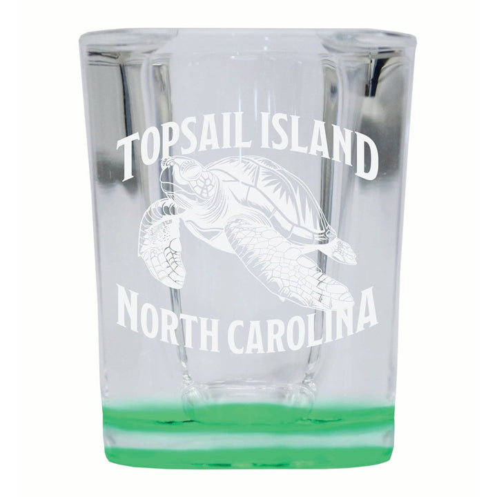 Topsail Island North Carolina Souvenir 2 Ounce Engraved Shot Glass Square Image 1