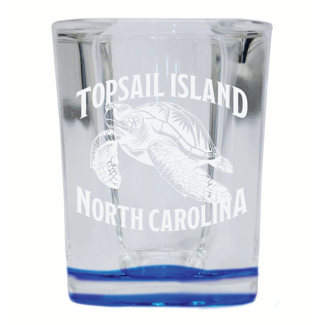 Topsail Island North Carolina Souvenir 2 Ounce Engraved Shot Glass Square Image 4