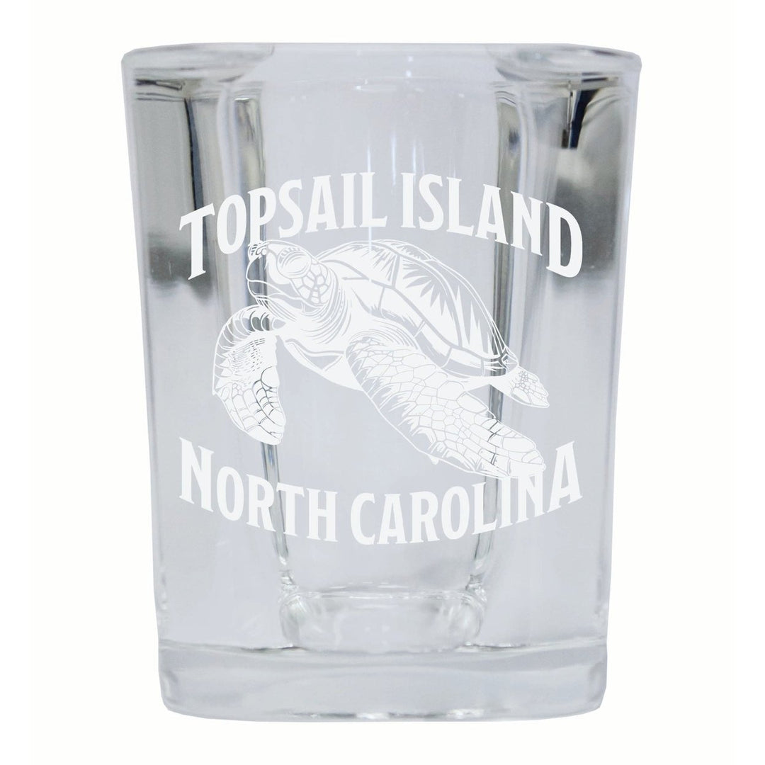 Topsail Island North Carolina Souvenir 2 Ounce Engraved Shot Glass Square Image 4