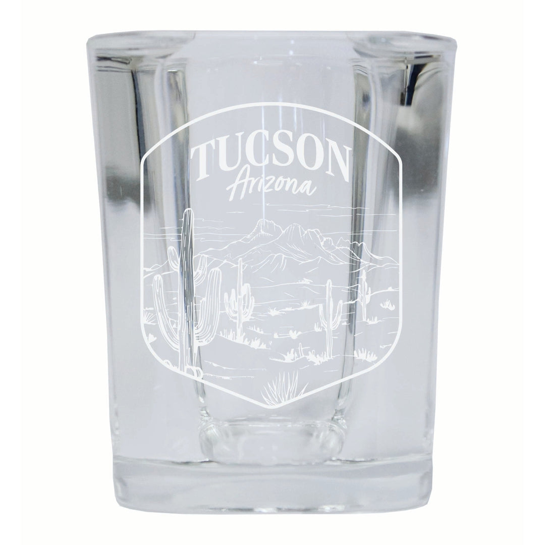 Tucson Arizona Souvenir 2 Ounce Engraved Shot Glass Square Image 4