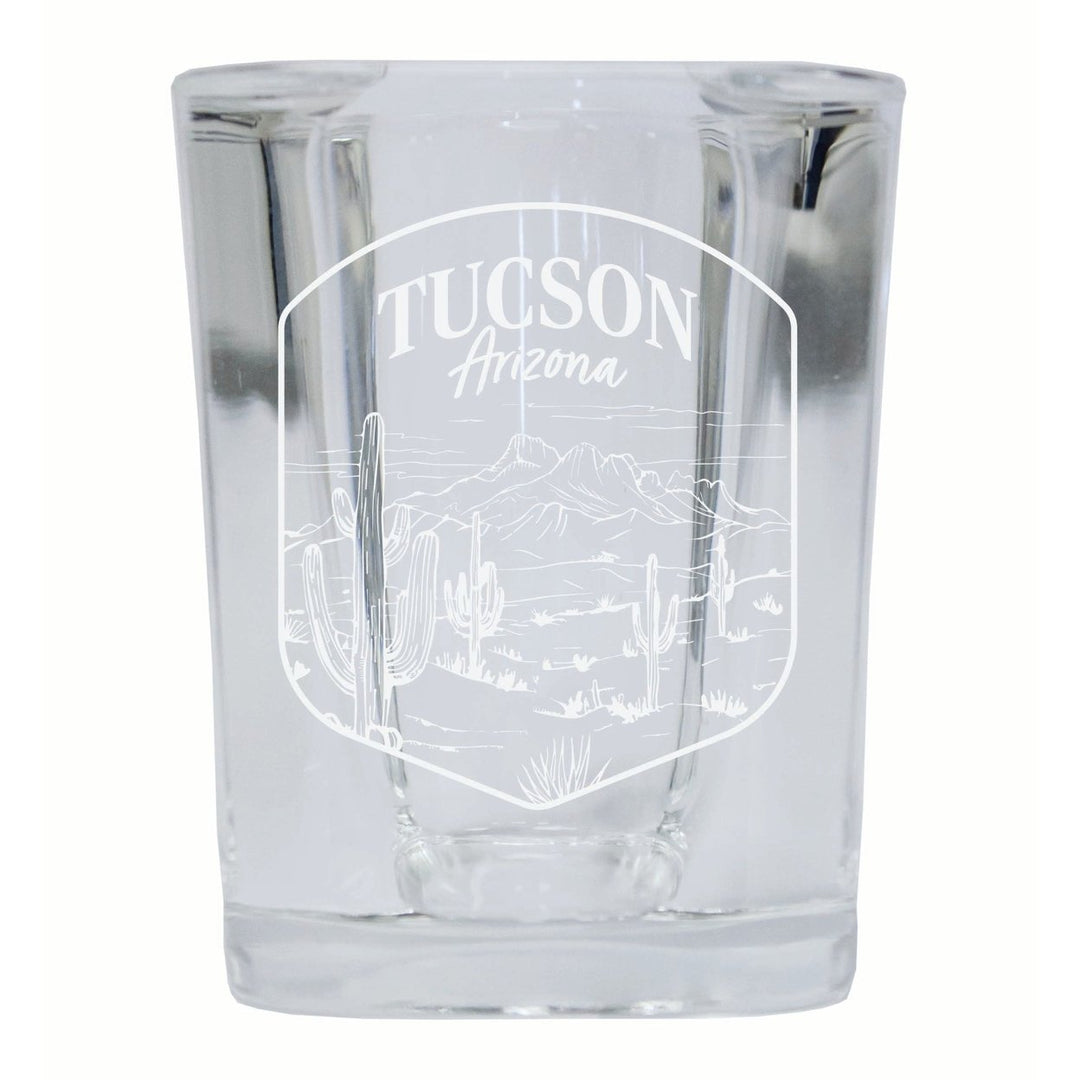 Tucson Arizona Souvenir 2 Ounce Engraved Shot Glass Square Image 1