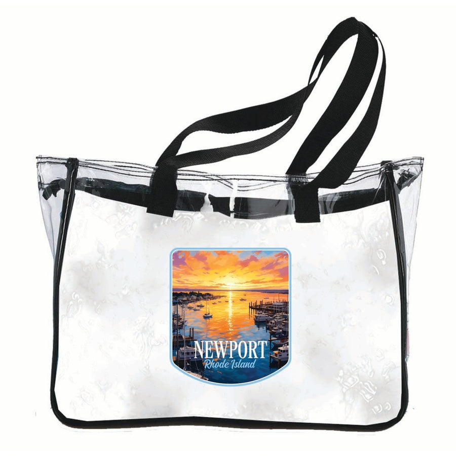 Newport Rhode Island Sunset over the Bay Design Souvenir Clear Tote Bag Image 1