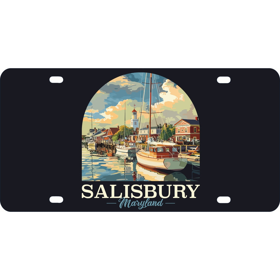 Salisbury Maryland Port of Salisbury Marina Design Souvenir Mini Metal License Plate 4.75 x 2.25 inch Image 1