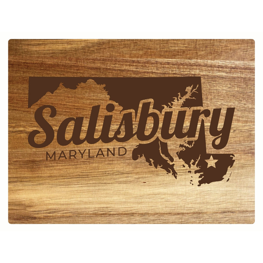 Salisbury Maryland Souvenir Wooden Cutting Board 8 x 6 Image 1