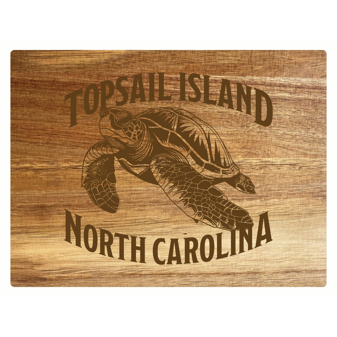 Topsail Island North Carolina Souvenir Wooden Cutting Board 8 x 6 Image 1