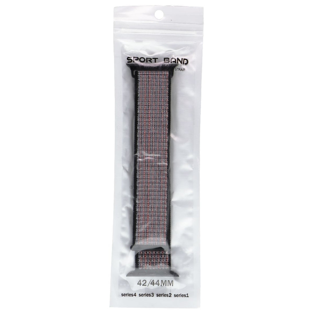 Generic Replacement Nylon Watch Band for Apple Watches 42/44mm - Gray/Orange Image 1