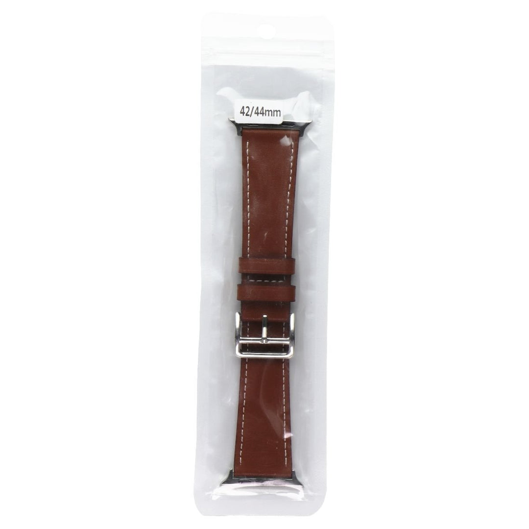 Generic Replacement Leather Watch Band for Apple Watches 42/44mm - Brown Image 1