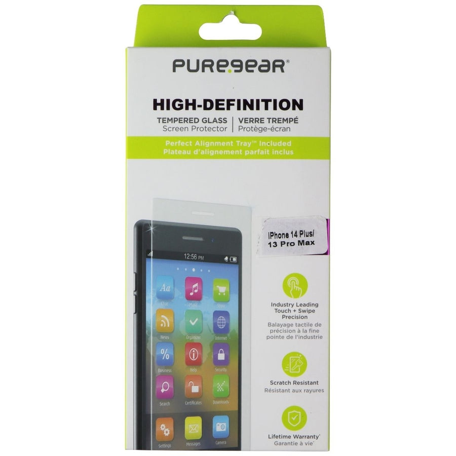 PureGear High-Definition Tempered Glass for Apple iPhone 14 Plus / 13 Pro Max Image 1