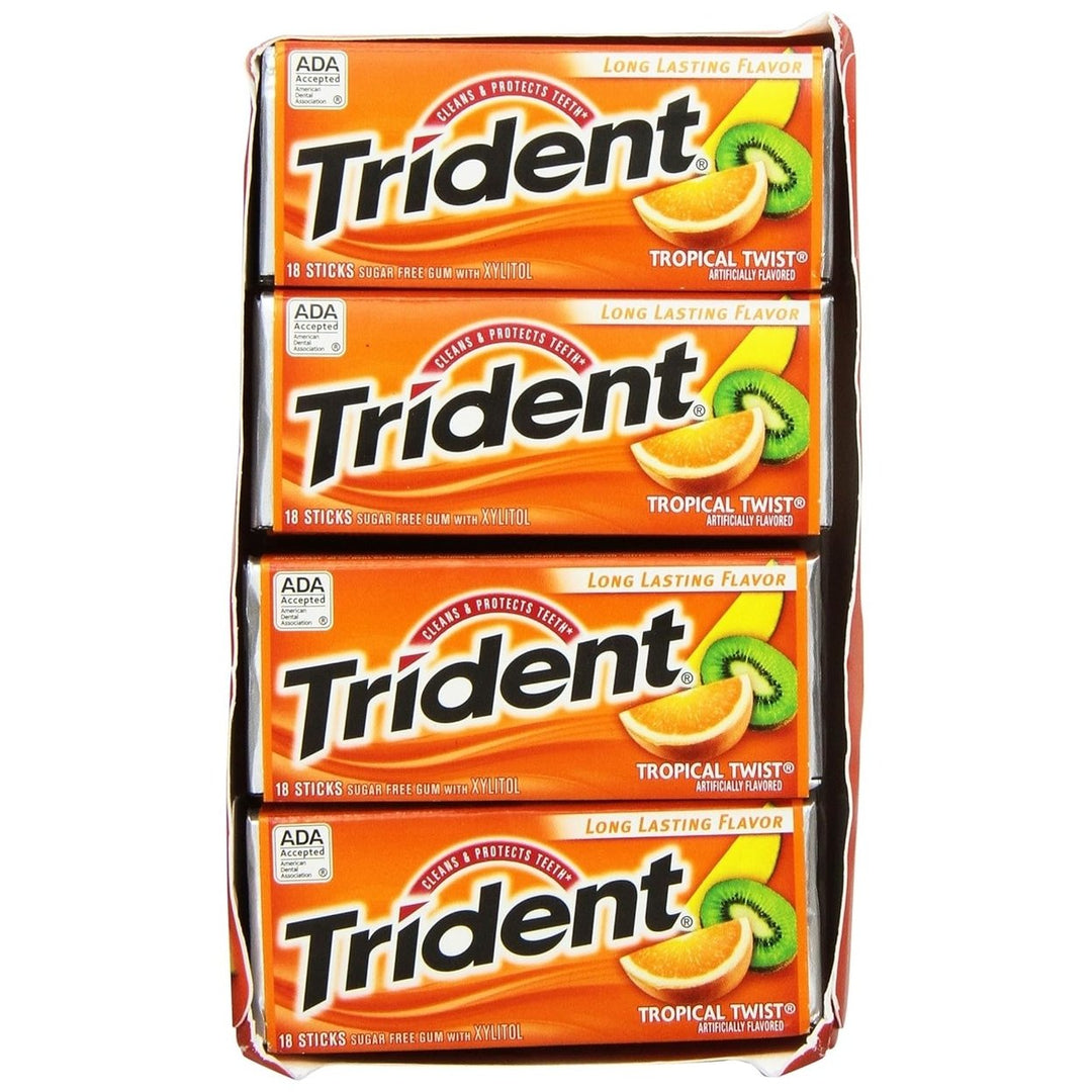 Trident Tropical Twist Sugar-Free Gum (15 Pack) Image 1