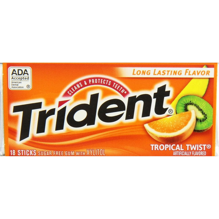 Trident Tropical Twist Sugar-Free Gum (15 Pack) Image 2