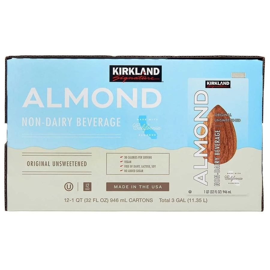 Kirkland Signature Almond Milk 32 Fluid Ounce (12 Count) Image 1