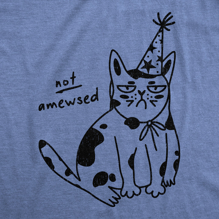 Womens Funny T Shirts Not Amewsed Sarcastic Kitten Graphic Tee For Ladies Image 2