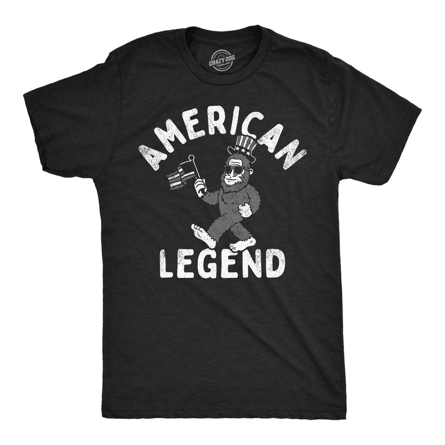 Mens Funny T Shirts American Legend Sarcastic Bigfoot Graphic Tee For Men Image 1