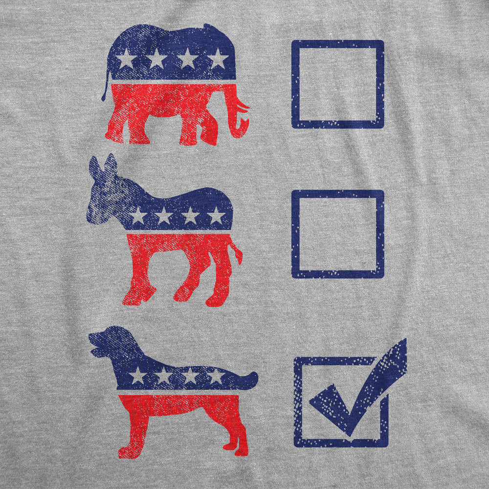 Womens Funny T Shirts Voting Ballot Dog Sarcastic Political Puppy Graphic Tee For Ladies Image 2