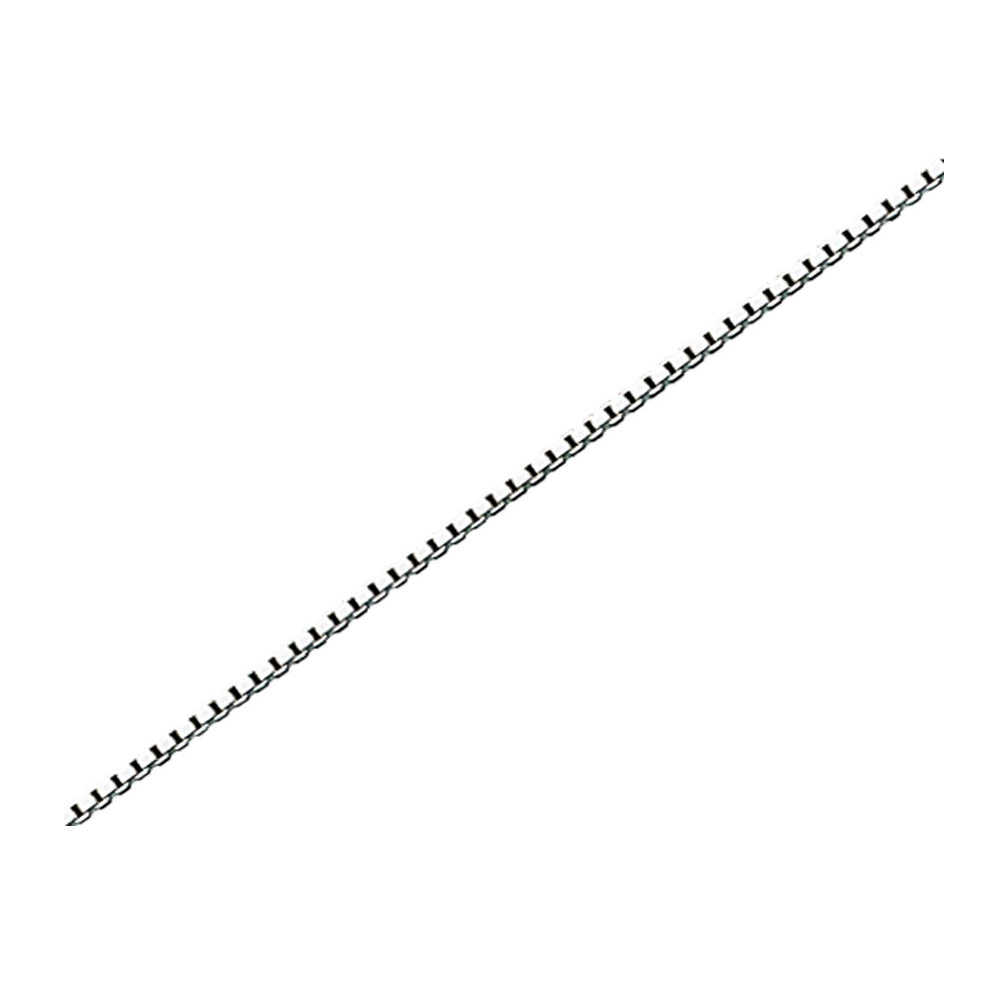 Box Chain Necklace in Sterling Silver 9 Inches (1.5mm) Image 1