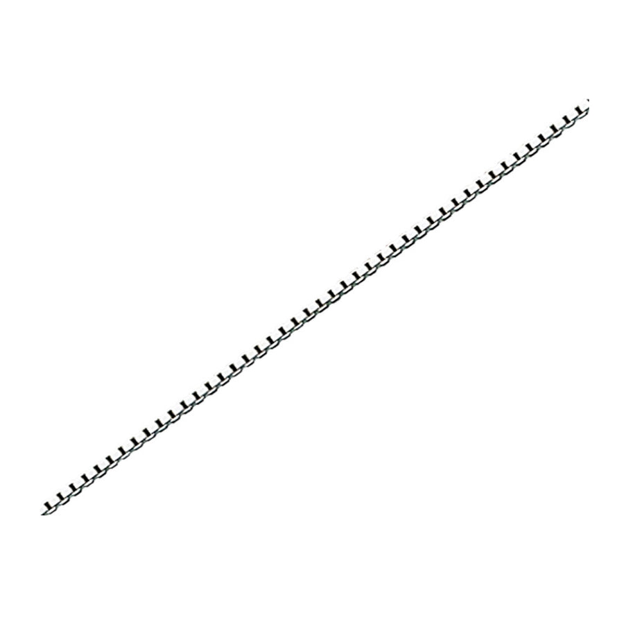 Box Chain Necklace in Sterling Silver 9 Inches (1.5mm) Image 1