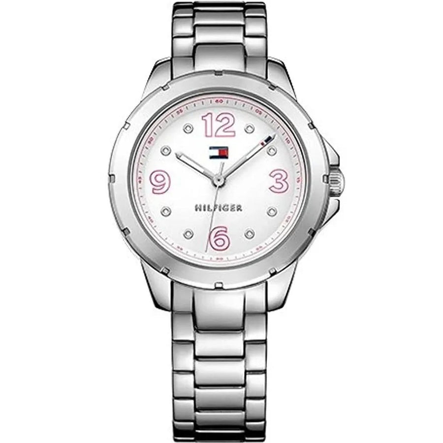 Tommy Hilfiger Womens White Dial Stainless Steel Watch 1781632 Water Resistant Image 1