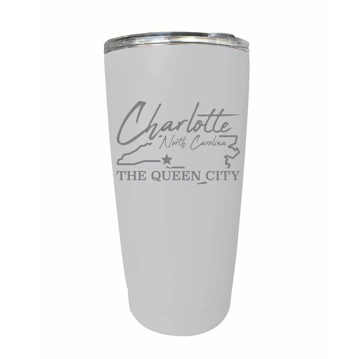 Charlotte North Carolina Souvenir 16 oz Engraved Stainless Steel Insulated Tumbler Image 2