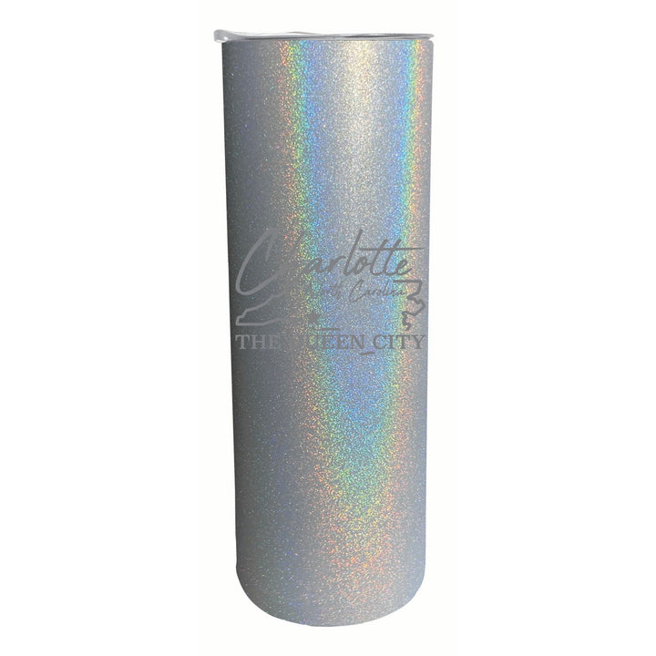 Charlotte North Carolina Souvenir 20 oz Engraved Insulated Stainless Steel Skinny Tumbler Image 4