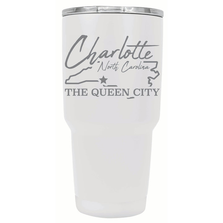 Charlotte North Carolina Souvenir 24 oz Engraved Insulated Stainless Steel Tumbler Image 4