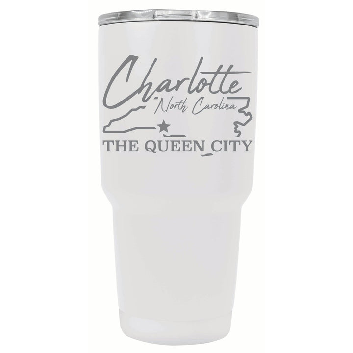 Charlotte North Carolina Souvenir 24 oz Engraved Insulated Stainless Steel Tumbler Image 1