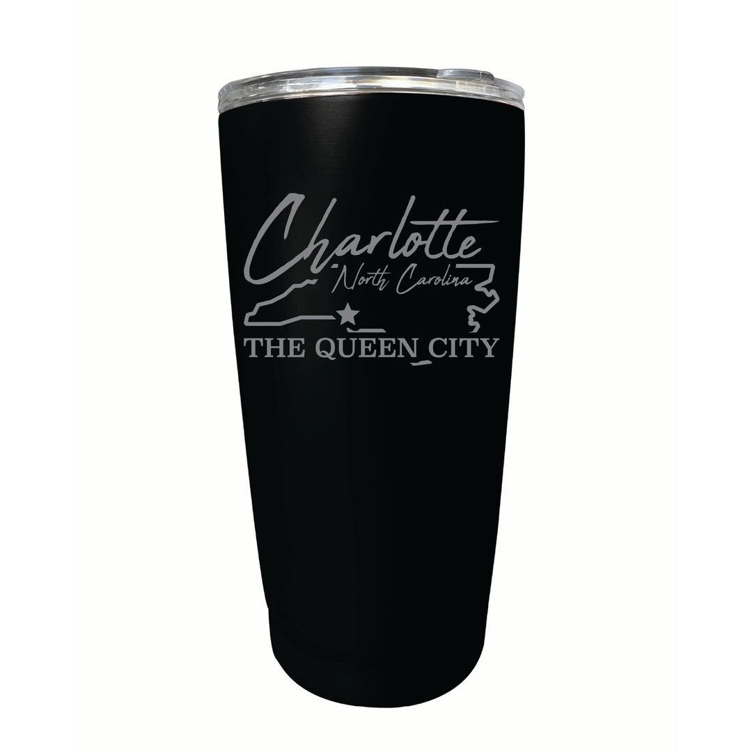 Charlotte North Carolina Souvenir 16 oz Engraved Stainless Steel Insulated Tumbler Image 7