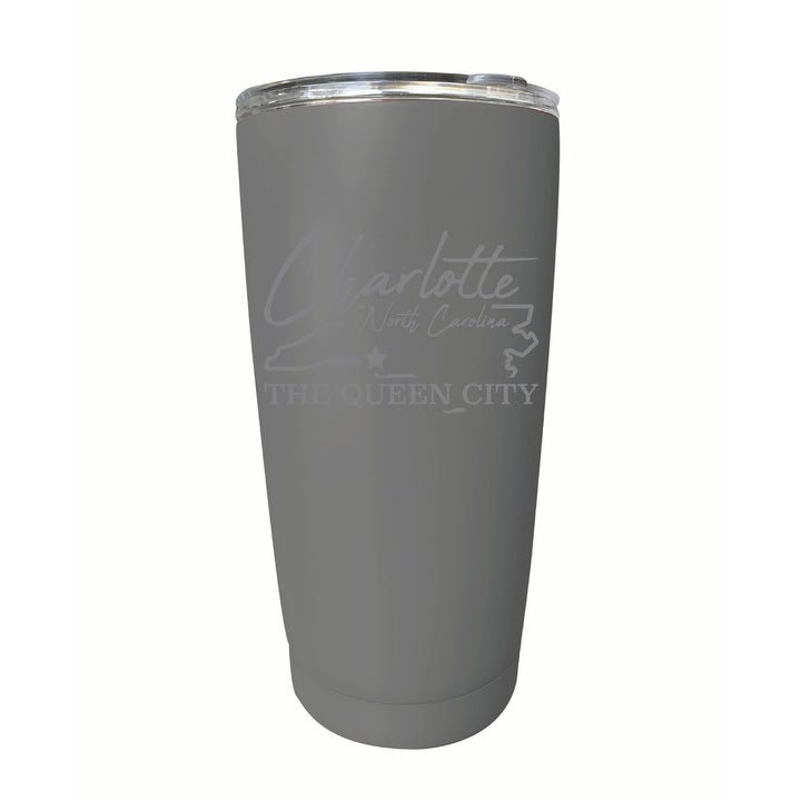 Charlotte North Carolina Souvenir 16 oz Engraved Stainless Steel Insulated Tumbler Image 9