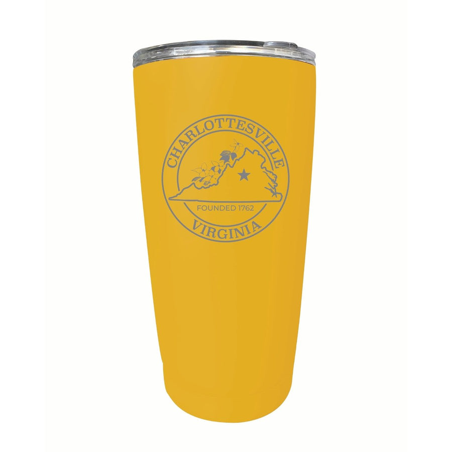 Charlottesville Virginia Souvenir 16 oz Engraved Stainless Steel Insulated Tumbler Image 1