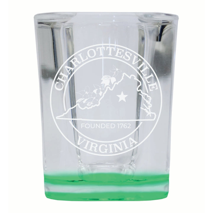 Charlottesville Virginia Souvenir 2 Ounce Engraved Shot Glass Square Image 4